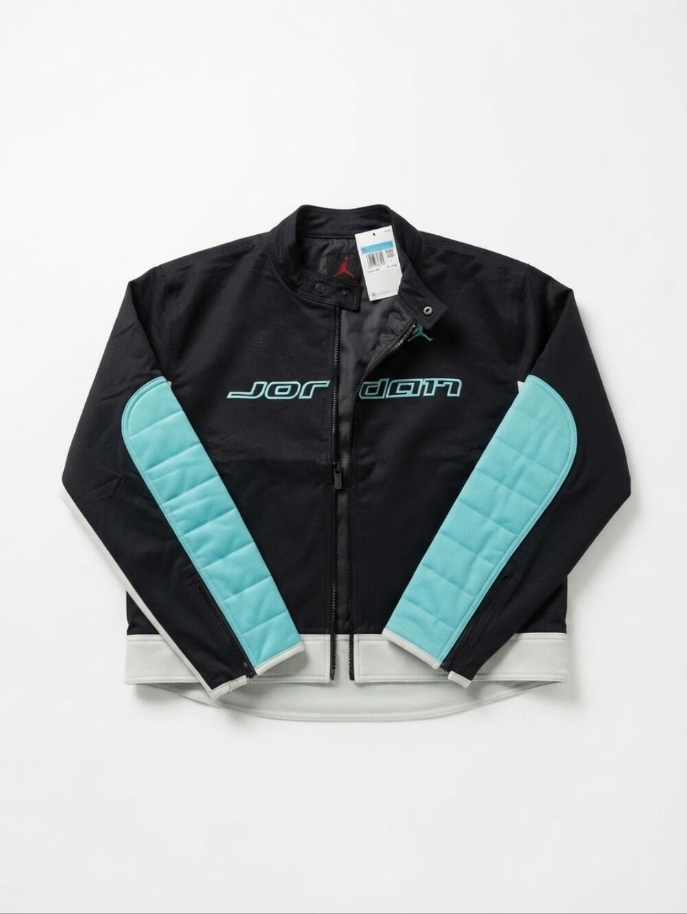 Jordan Brooklyn Motorsport Jacket Men’s Medium Black Blue HV1048-011 NWT $175